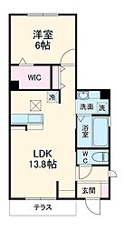 メゾン・ド・TJ2 1LDKの間取図画像