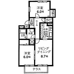 間取図画像 2LDK