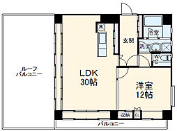 JR横浜線 淵野辺駅 徒歩3分の賃貸マンション 12階1LDKの間取り