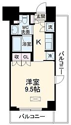 東急東横線 武蔵小杉駅 徒歩11分の賃貸マンション 3階1Kの間取り