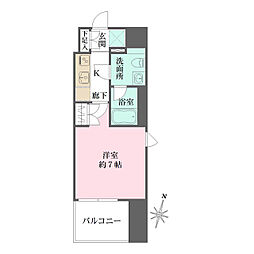 みなとみらい線 元町・中華街駅 徒歩6分の賃貸マンション 9階1Kの間取り