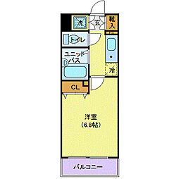 パークウェル高円寺駅前 2階1Kの間取り