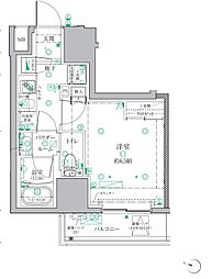 クレイシアIDZ板橋本町アーバンレジデンス 4階1Kの間取り