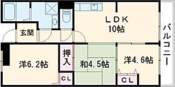 雅マンション 1階3LDKの間取り
