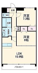 間取図画像 2LDK