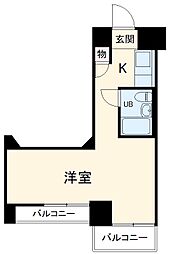 ライオンズマンション港南中央 312 3階ワンルームの間取り