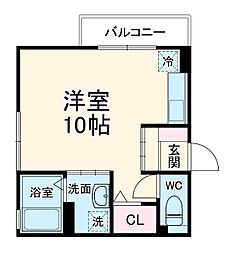 JR横浜線 橋本駅 バス15分 根岸下車 徒歩7分の賃貸アパート 1階ワンルームの間取り