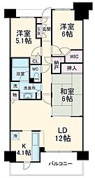 ネバーランド北小金サンフォート 2階3LDKの間取り