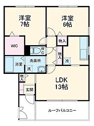 間取図画像 2LDK