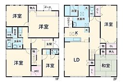 東武野田線 梅郷駅 徒歩17分の賃貸一戸建て 1階6SLDKの間取り
