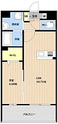 LIBTHおもろまち駅前 3階1LDKの間取り