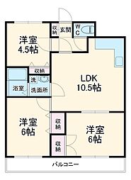 アバンデール四季野 3LDKの間取図画像