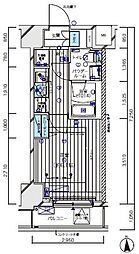 メインステージ北千住V 5階1Kの間取り
