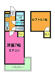 Ｓｔａｂｌｅ三条大宮 1階1Kの間取り