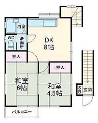 間取図画像 2DK