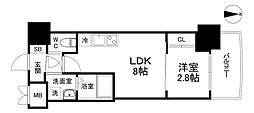 セレニテ本町東リアン 1LDKの間取図画像