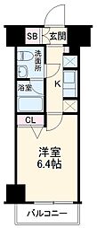 ＡＺＥＳＴ四つ木 4階1Kの間取り
