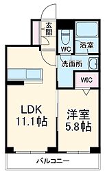 ル　シエル 1階1LDKの間取り