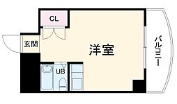 日興パレス伊勢佐木町北 ワンルームの間取図画像