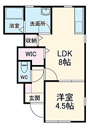 リーブルファイン前田町 1LDKの間取図画像