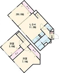 エルファーロ駒沢公園I 4階3LDKの間取り