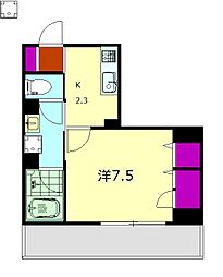 セント　ホルン 1階1Kの間取り