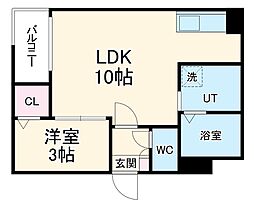 Jack kasaderaI 2階1LDKの間取り