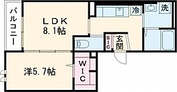 CHOUCHOU　TOKIWADAI　仮称　シュシュ常盤台 2階1LDKの間取り
