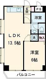 東京メトロ千代田線 北綾瀬駅 徒歩14分の賃貸マンション 1階1LDKの間取り