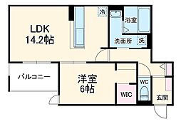Felice 3階1LDKの間取り
