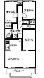 エスト 2階3LDKの間取り