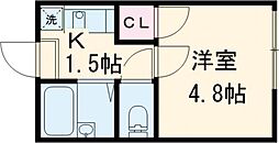 ノーザンロード小岩 1階1Kの間取り