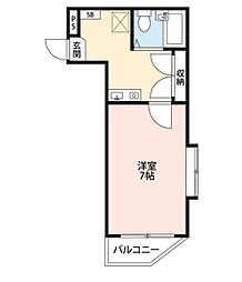 メディア上石神井 1Kの間取図画像