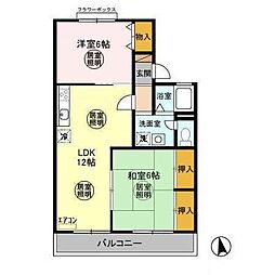 ウェルセッジ2 2LDKの間取図画像