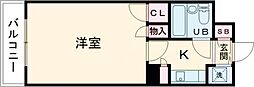 三協グリーンコート落合駅前第一 2階1Kの間取り