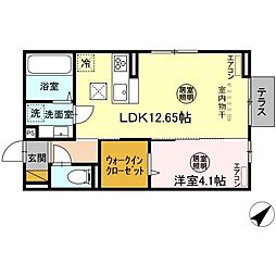 Ｓｅｒａ 1階1LDKの間取り