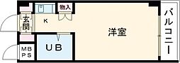 マドレーヌ子安町 1階ワンルームの間取り