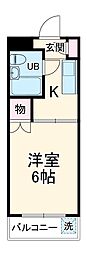ヒルタウンハイツ 1Kの間取図画像