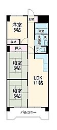 名鉄瀬戸線 三郷駅 徒歩3分の賃貸マンション 4階3LDKの間取り