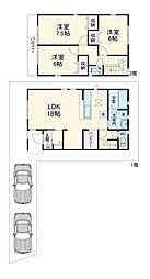 Sumai-to八千代市勝田台北01 1階3LDKの間取り