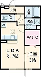 マインツァー・ホーフ 2階1DKの間取り