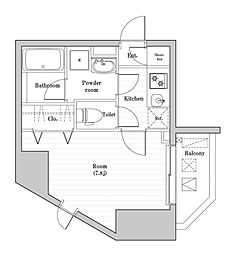 西武池袋線 大泉学園駅 徒歩4分の賃貸マンション 8階1Kの間取り