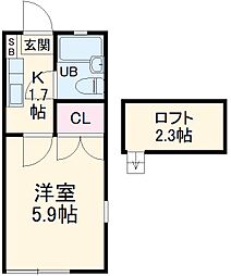ＳＥＲＥＮＡ佐倉 1階1Kの間取り