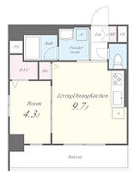 エーデルハイム 3階1LDKの間取り