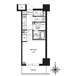 ＨＦ正光寺赤羽レジデンスII 2階1Kの間取り