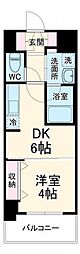Osaka Metro中央線 阿波座駅 徒歩3分の賃貸マンション 10階1DKの間取り
