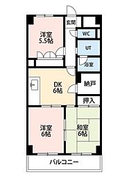 マーブル小手指 1階3SDKの間取り