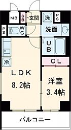 ソルテラス嵯峨嵐山 3階1LDKの間取り