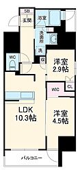 ソルティア天満橋駅前 2LDKの間取図画像