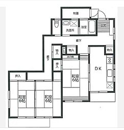 第2ハイツ小池 1階3DKの間取り